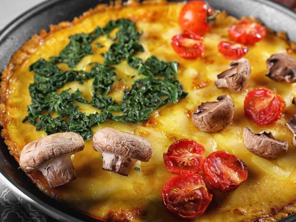 Frittata z warzywami. Obrazek w artykule 4 tradycyjne przepisy, jak przygotować śniadanie po włosku